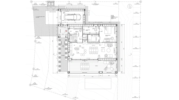 Ritning över planlösning för entréplan